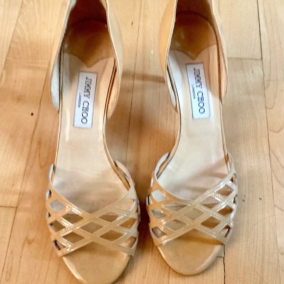 Jimmy Choo patent leather peep-toe heels - Picture 1 of 4